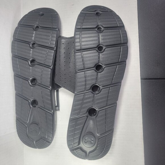 Under Armour Men Ignite 7 SL Black & White Adjustable Slide Sandals Size 17 - Picture 6 of 6